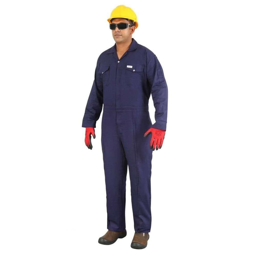 Vaultex HEV 200GSM Cotton Coverall, Navy Blue, 4XL