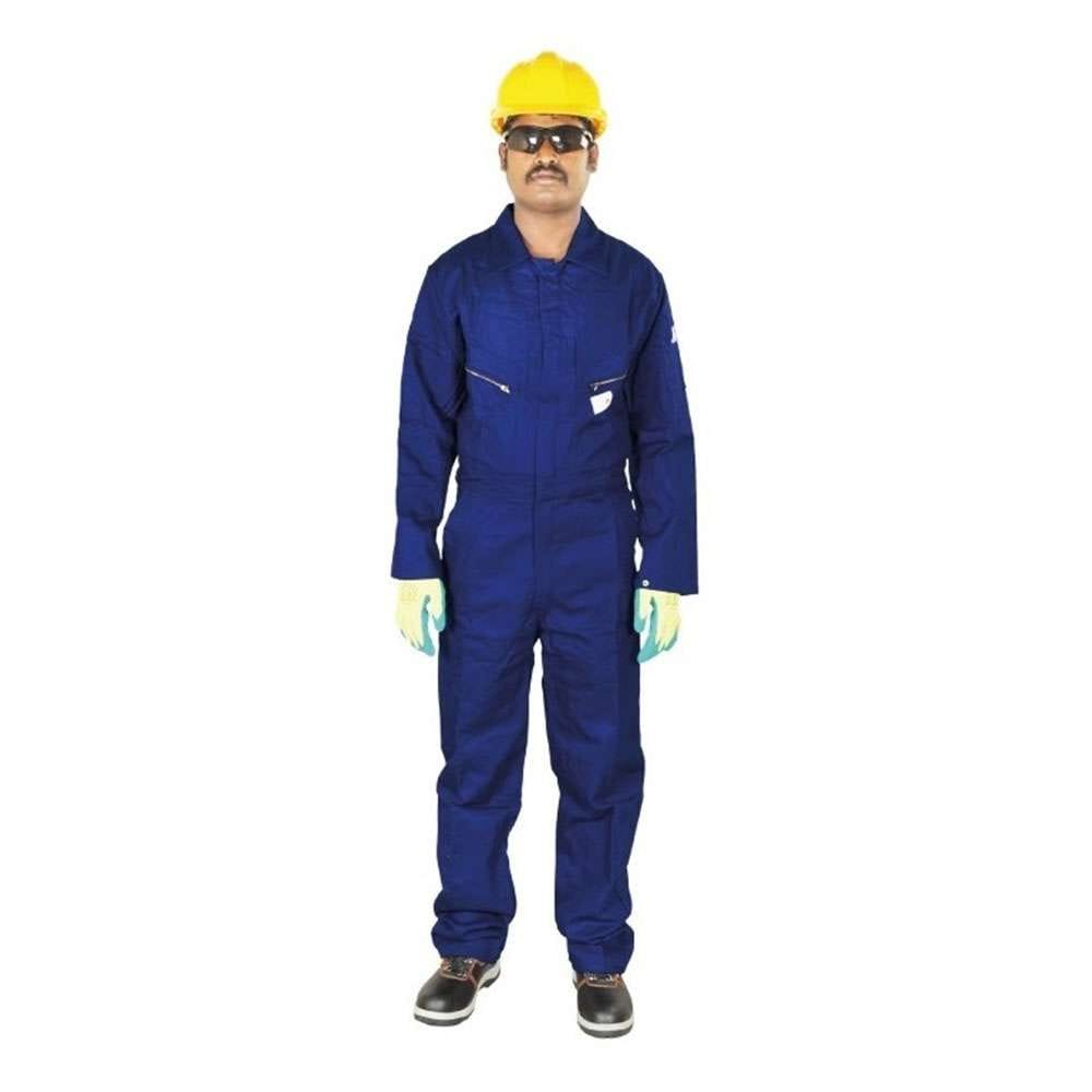 Vaultex LBFRN 320GSM Fire Retardant Cotton Coverall, Navy Blue, Small