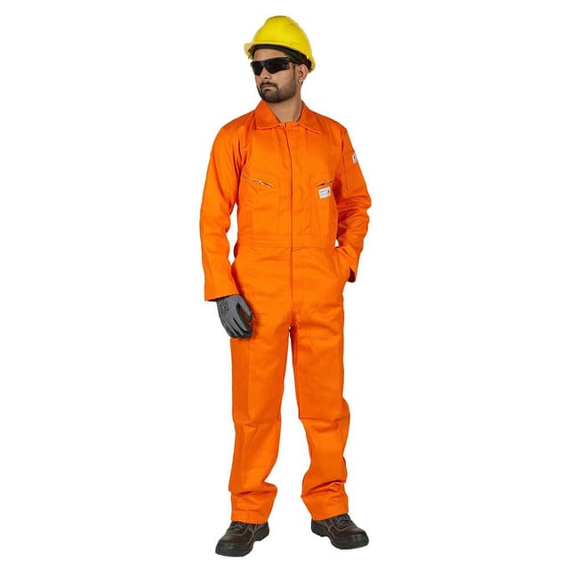 Vaultex LBFRO 320GSM Fire Retardant Cotton Coverall, Orange, Large