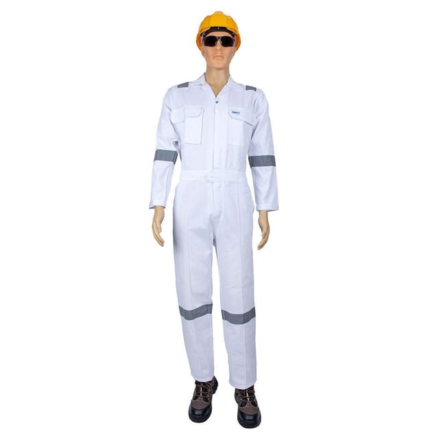 Vaultex VTH 240GSM Cotton Coverall , White, 4XL