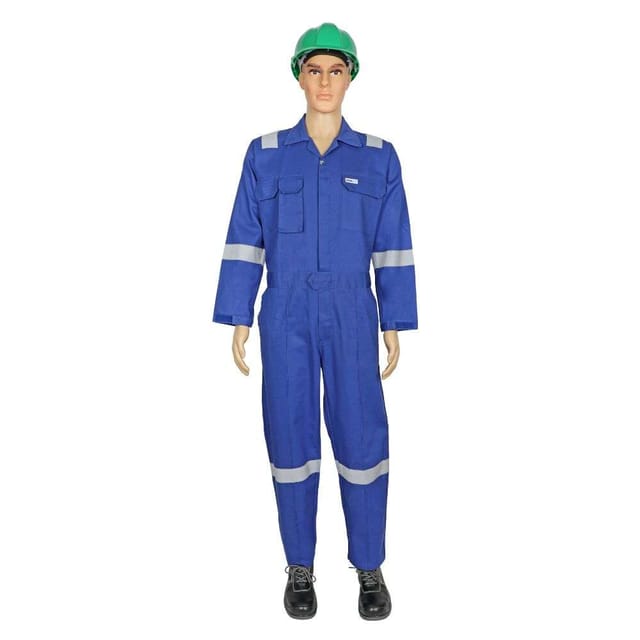 Vaultex JOP 240GSM Cotton Coverall , Royal Blue, Medium