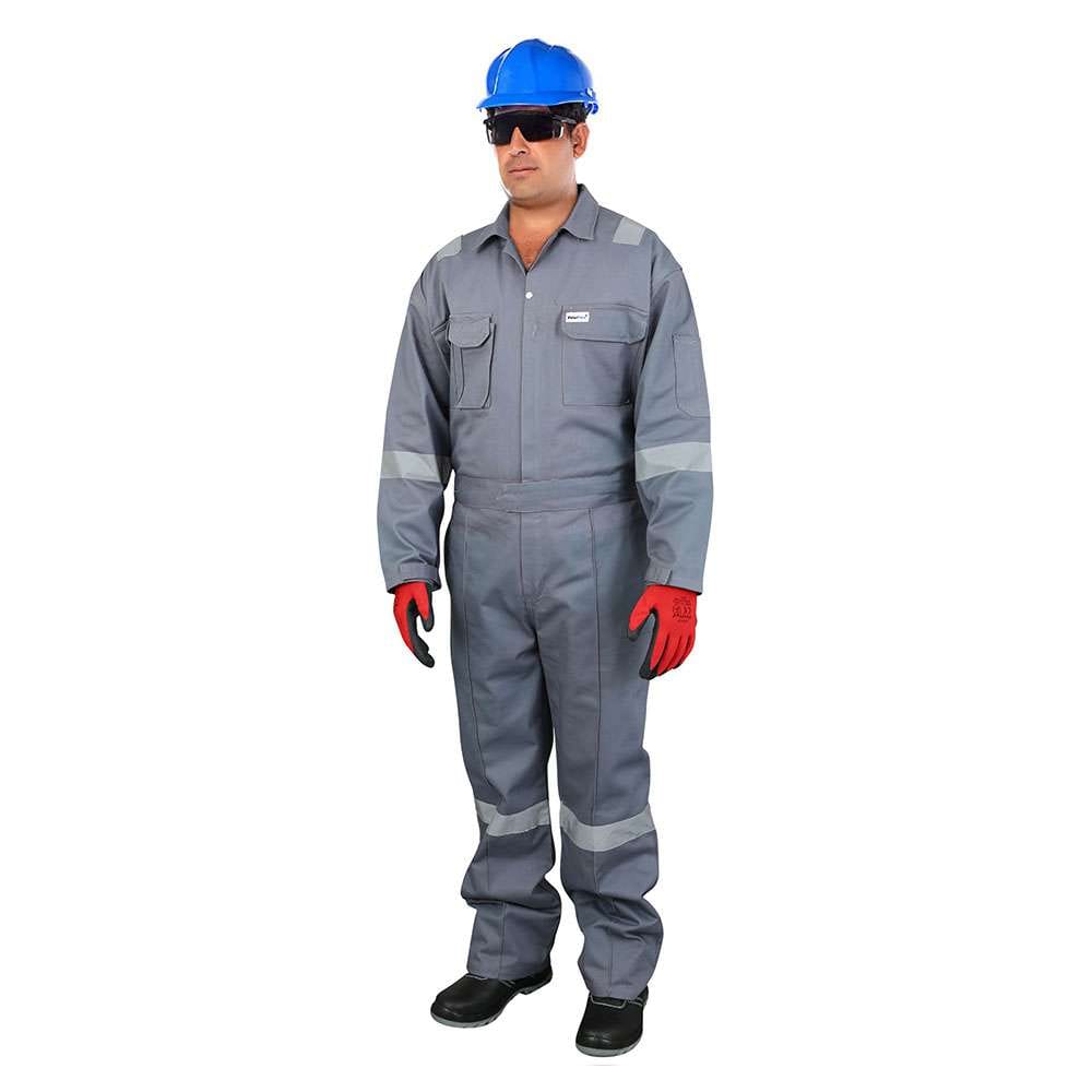 Vaultex TOP 260GSM Cotton Coverall , Grey, Medium