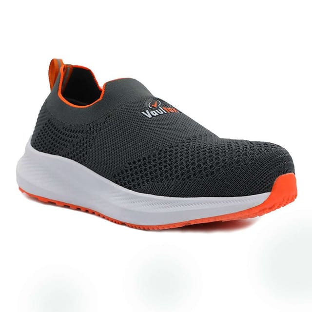 Vaultex COC Low Ankle Steel Toe Safety Shoe, Grey/Orange, 38