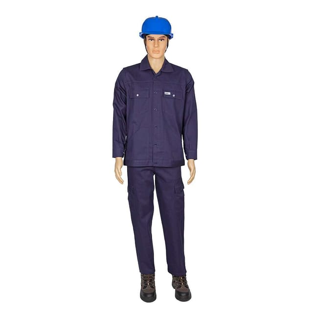 Vaultex AML 200GSM Cotton Pant & Shirt, Navy Blue, 5XL