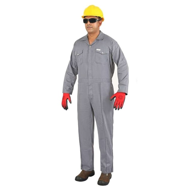 Vaultex FBI 200GSM Cotton Coverall, Grey, Large