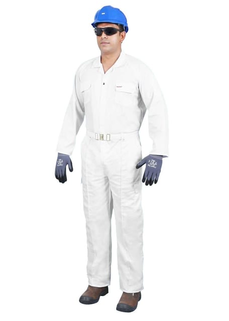 Vaultex PER 190GSM Twill Coverall, White, Large