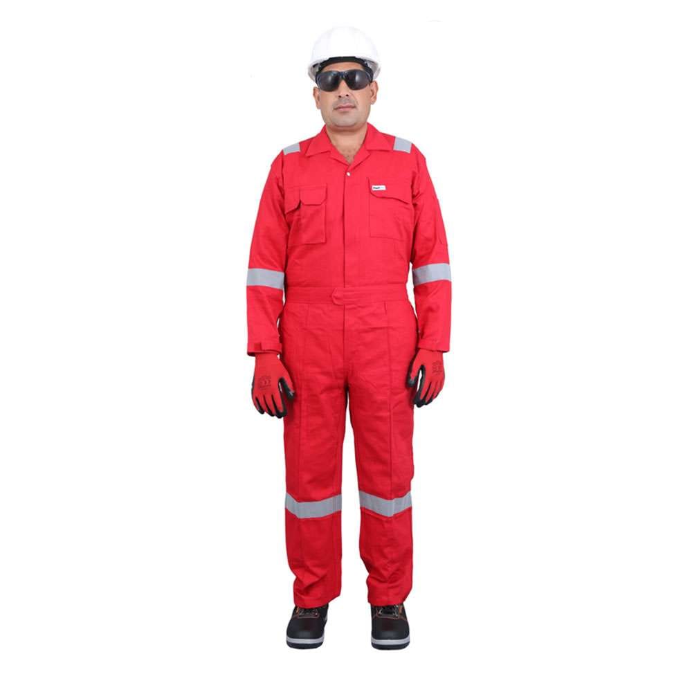Vaultex DIA 240GSM Cotton Coverall , Red, Small