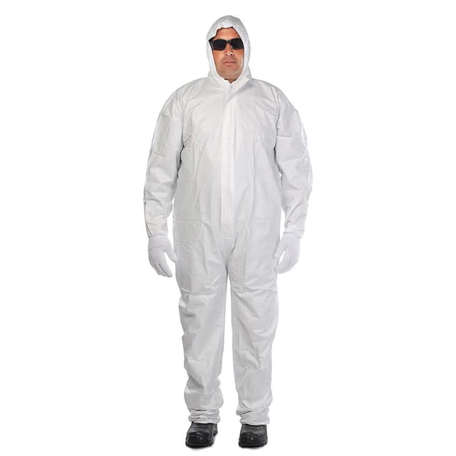 Vaultex TDC Microporous Disposable Coverall 60GSM, White, XL