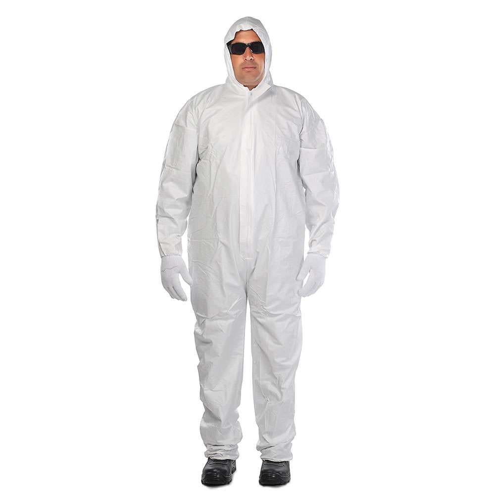 Vaultex TDC Microporous Disposable Coverall 60GSM, White, XL