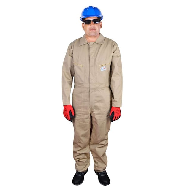 Vaultex FBM 320GSM Fire Retardant Cotton Coverall, Beige, 2XL