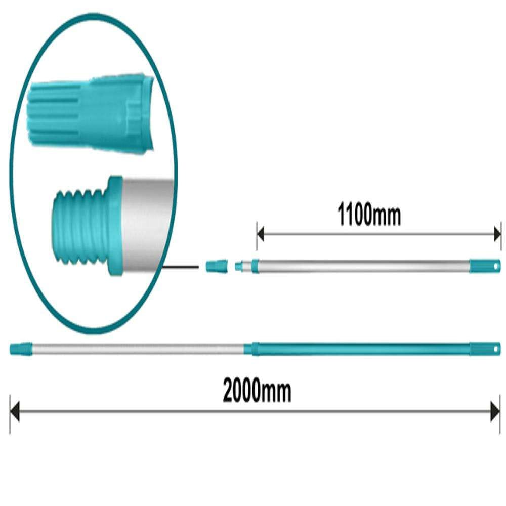Total THTEP0205 200CM Telescopic Rod With Screw Connectivity and Insert Function