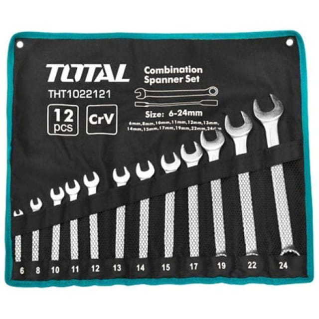 Total THT1022121 6-24MM Combination Spanner Set 12Pcs