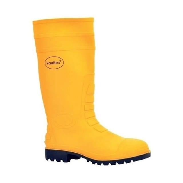 Vaultex RBY12 PVC Steel Toe Safety Gumboots - Yellow, 45