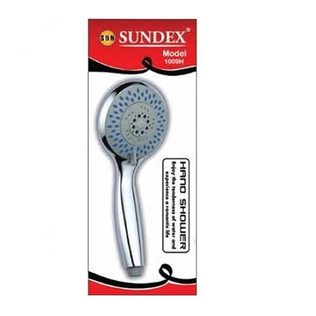Sundex Shower Head 1009H, Chrome Finish, Even Spray, Easy-Clean Nozzles