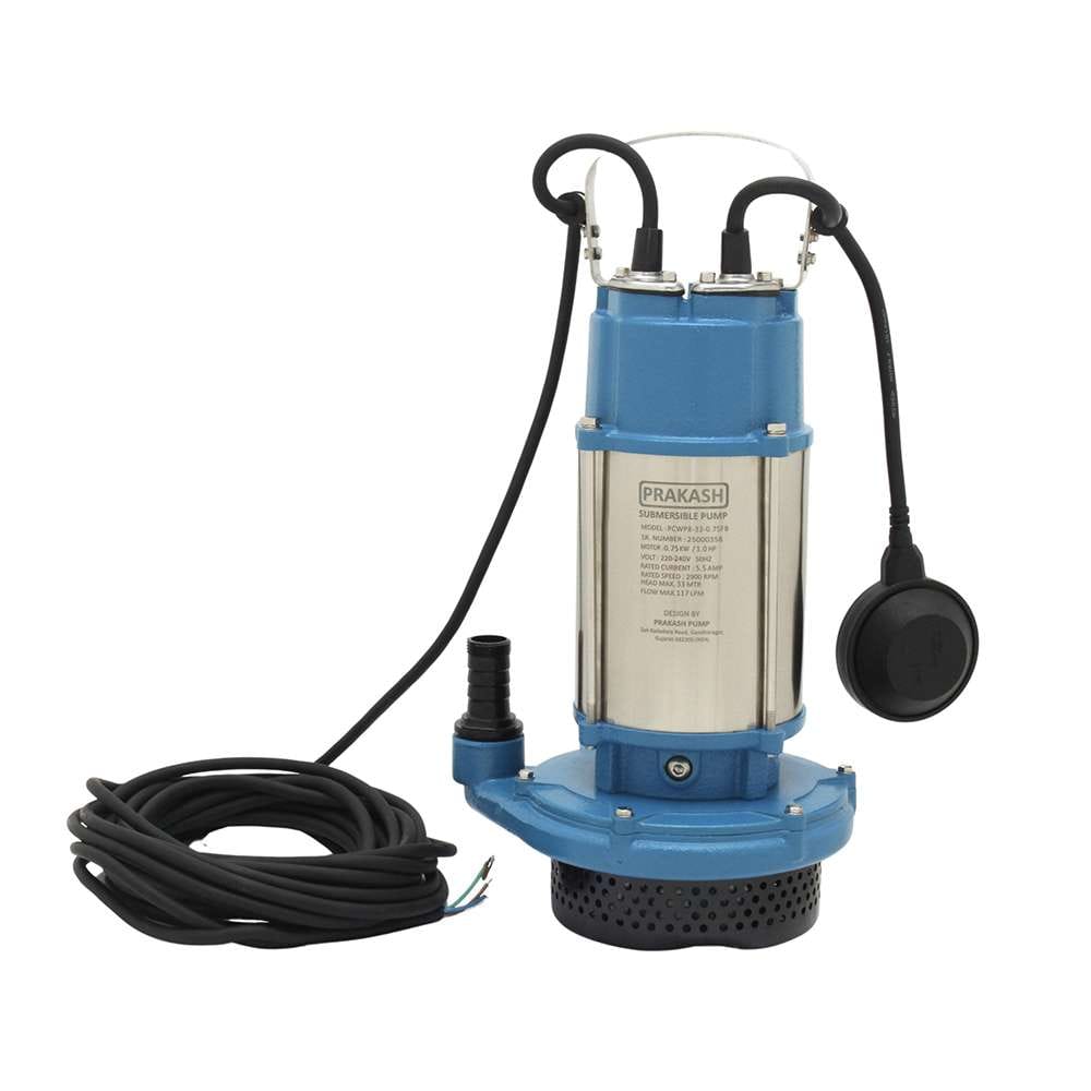 Prakash Water Pump, 1 HP, Single-Phase Copper Motor & Thermal Overload Protection