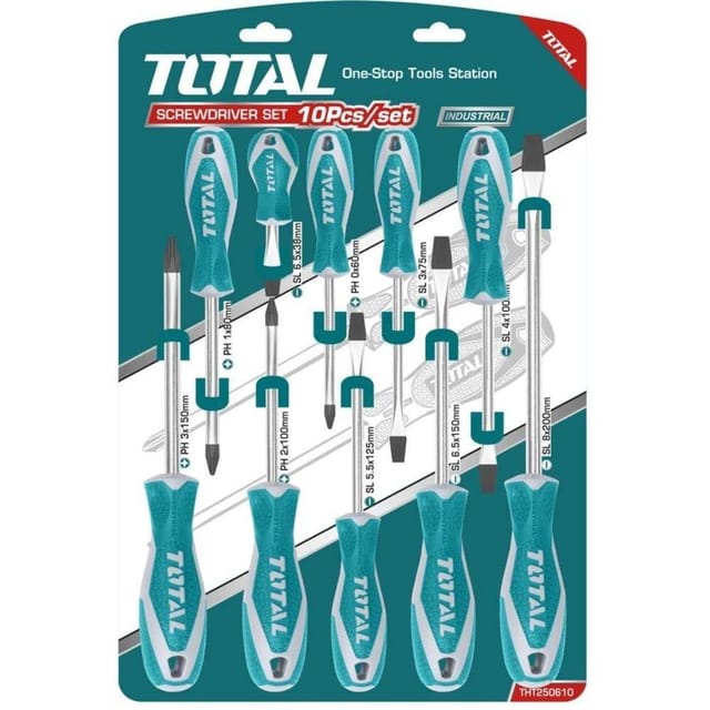 Total THT250610 Screwdriver Set 10Pcs