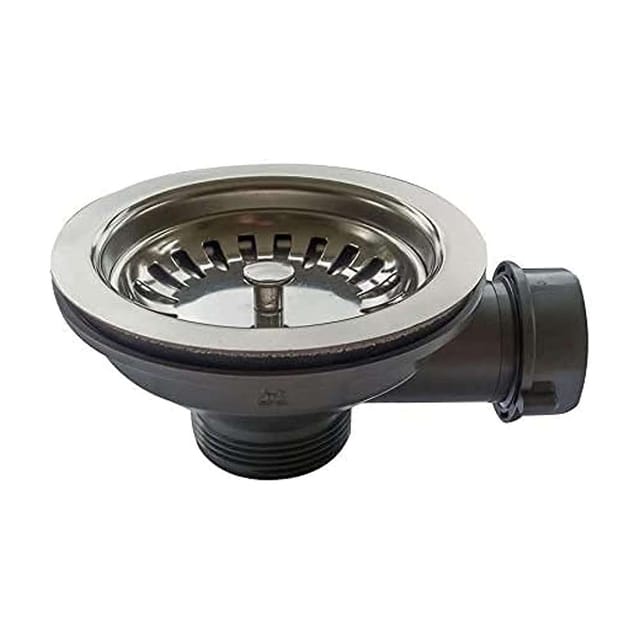 Sundex Waste Coupler for SS Sink 90mm Hole SD3412, Stainless Body, Leak-Tight Seal, Easy Install