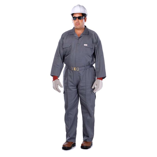 Vaultex 1GRV 190GSM Twill Coverall, Grey, 4XL