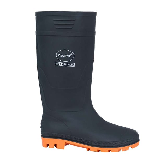 Vaultex CSR Composite Toe Safety Gumboots - Black/Orange, 46