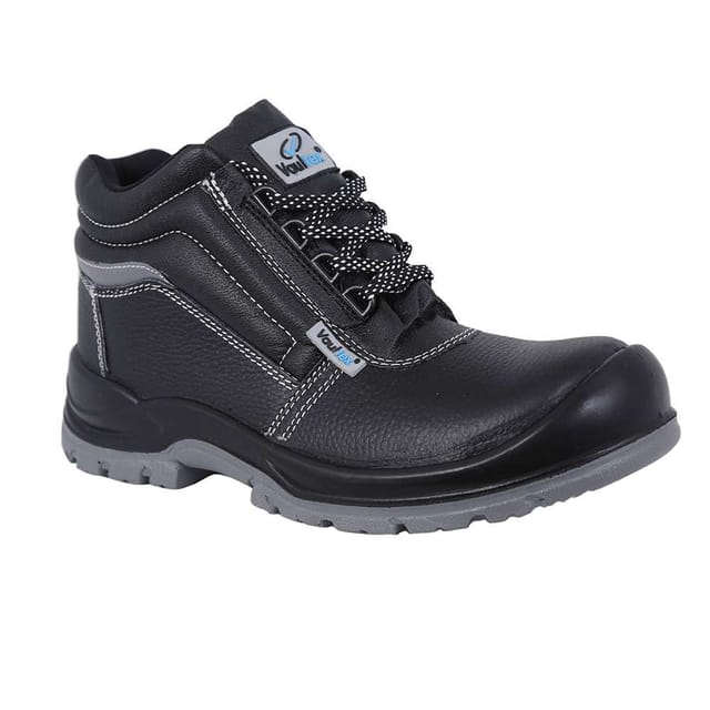 Vaultex ROU High Ankle S3 SRC Composite Toe Safety Shoes,Black, 41