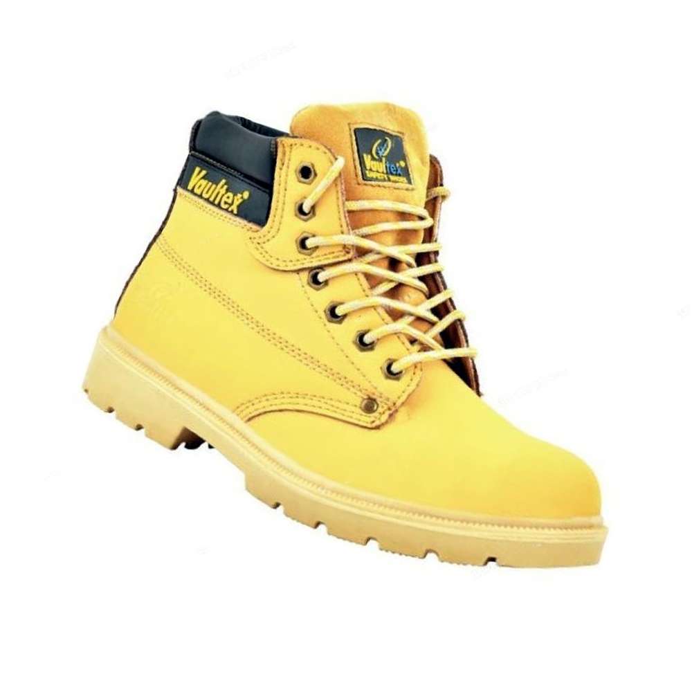 Vaultex 11K High Ankle Steel Toe Safety Shoes - Honey, 40