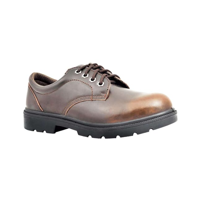 Vaultex VTI Leather Executive Safety Shoes - Brown, 44