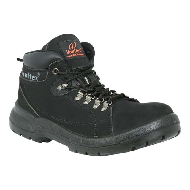 Vaultex MHL High Ankle Safety Shoes, Black, 44