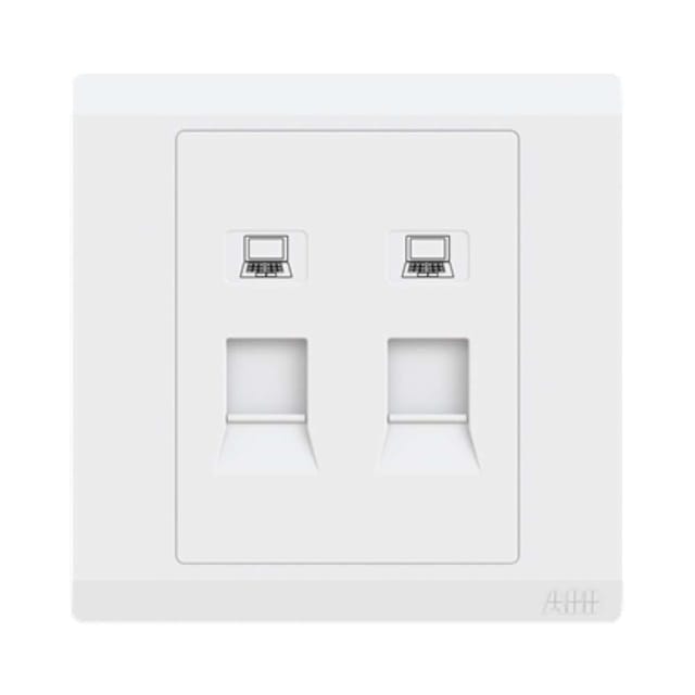 ABB 2 Gang Data Outlet RJ45 Plate only, Inora BL332, White
