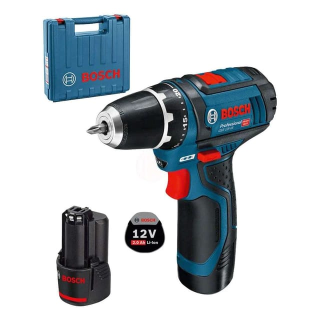 Bosch 601868122 GSR 12V-15 Professional Cordless Screwdriver with battery