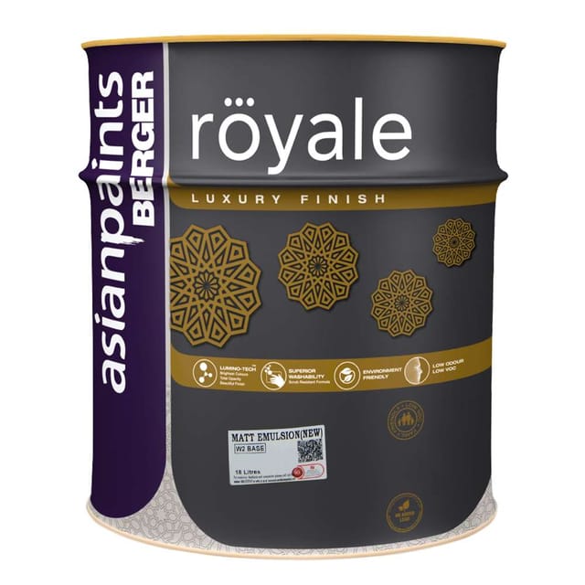 Asian Paints Berger Royale Luxury Matt Emulsion 18L 7551 Ice Cabbage