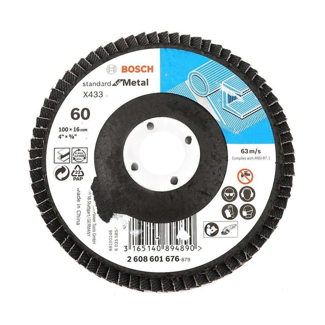 Bosch 2608601676 Flap Disc 100mm 60 Grit