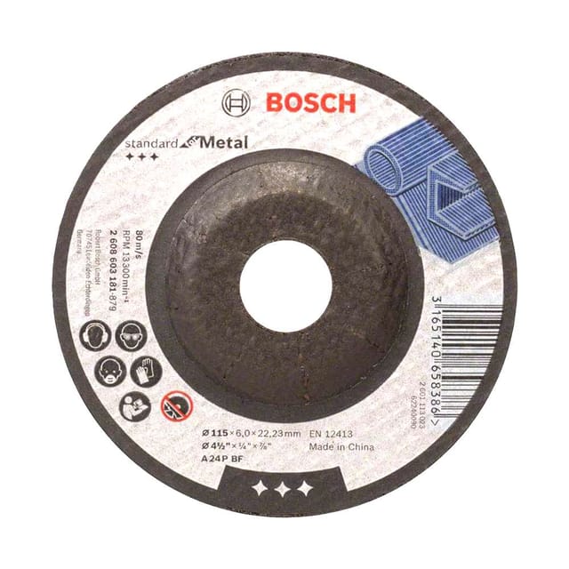 Bosch 2608603181 Metal Grinding Disc 115mm x 22.23mm - 1 Pc