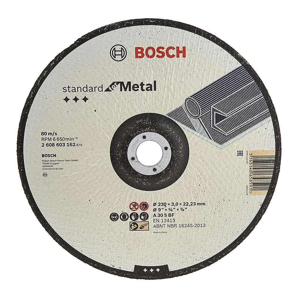 Bosch 2608603162 230mm Standard Metal Cutting Disc with Depressed Centre