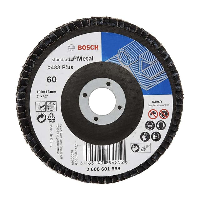 Bosch 4" Flap Disc Grit 60