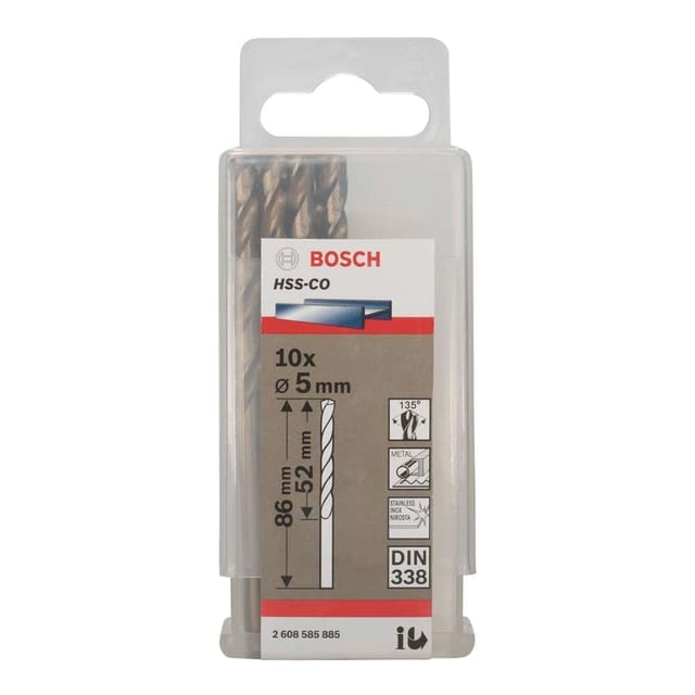 Bosch HSS Drill Bit 5mm - 10 Pcs/Pack