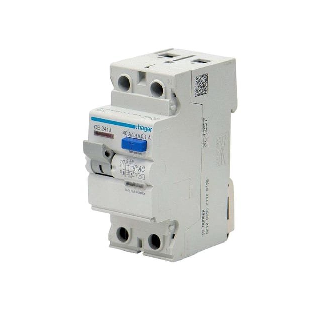 Hager 40A 2Pole 100Ma RCCB Earth Leakage Circuit Breaker (ELCB)