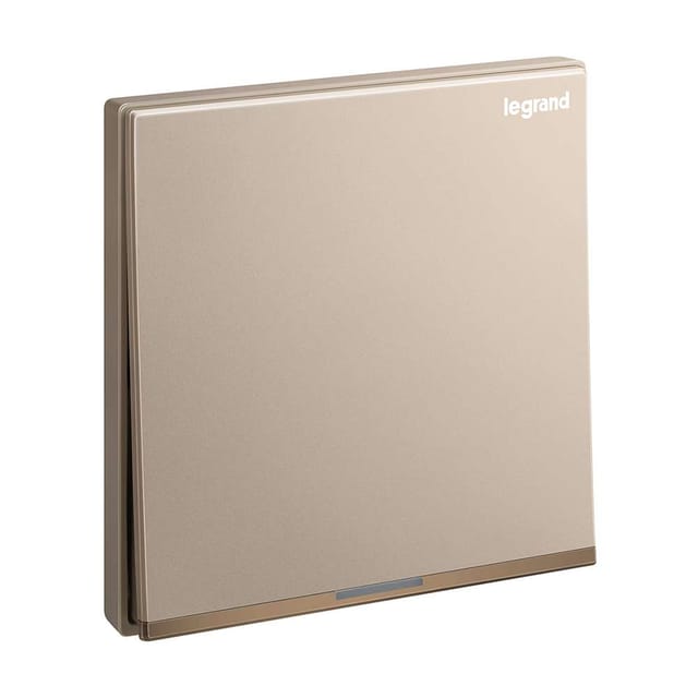 Legrand Galion 20A Double Pole Switch with LED & Earth Terminal, Safer Isolation with Indicator, Suitable for Home - Rose Gold