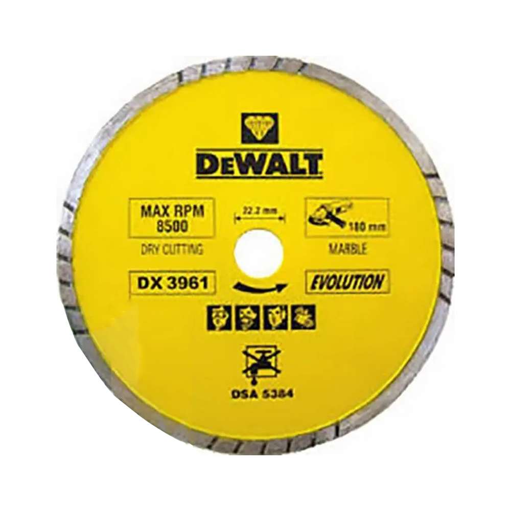 Dewalt DX3961 Laser Blades Evolution Hybrid Rim Blades / Marble And Granite - D180XBS22.2