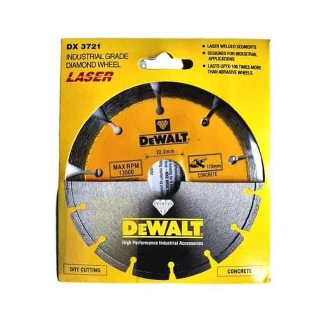 Dewalt DX3721 Laser Blades 115mm (4.5") - Segmented Blade / Concrete - D115XBS22.2