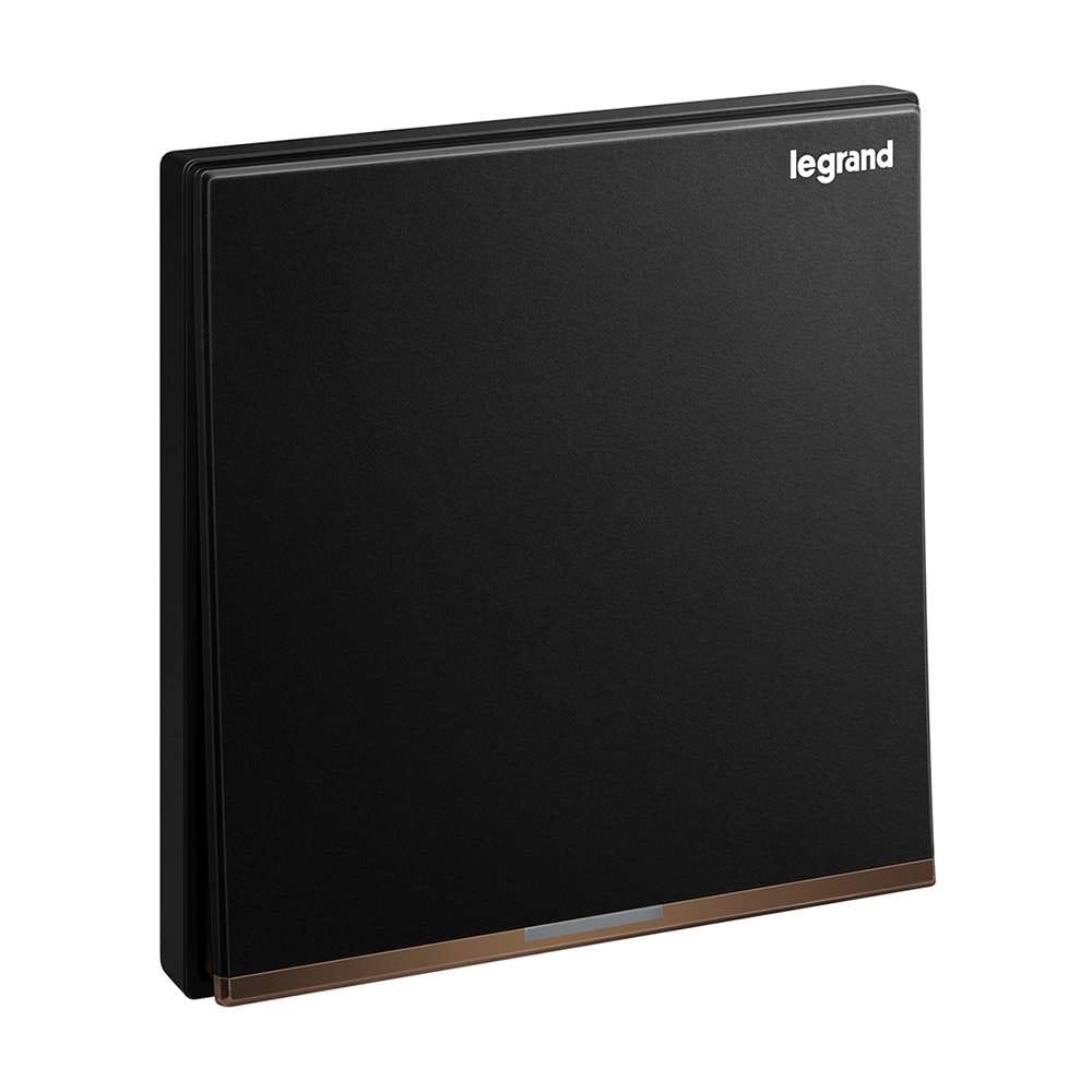 Legrand Galion 20A Double Pole Switch with LED & Earth Terminal, Safer Isolation with Indicator, Suitable for Home - Black