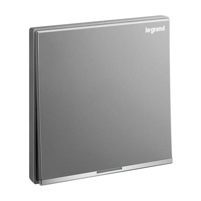 Legrand Galion 20A Double Pole Switch with LED & Earth Terminal, Safer Isolation with Indicator, Suitable for Home - Dark Silver
