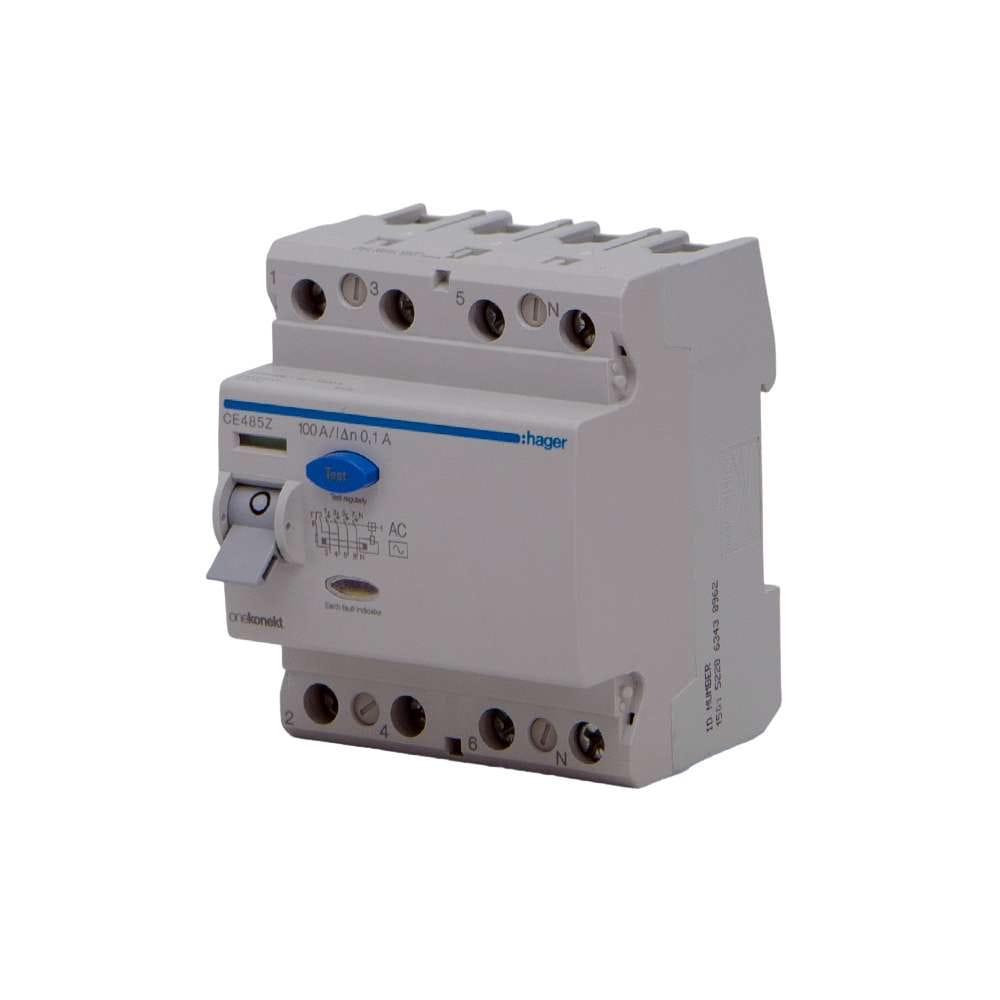 Hager 100A 4Pole 30Ma Earth Leakage Circuit Breaker (ELCB)