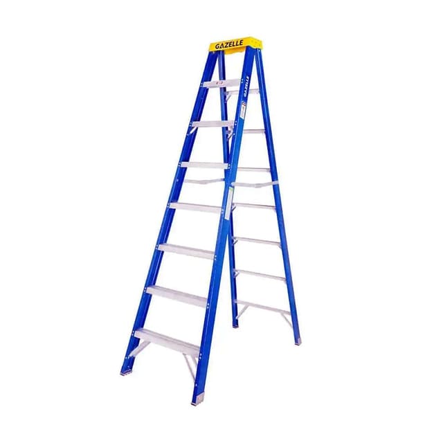Gazelle Fiberglass Step Ladder, 3.6 m Reach, 136 kg Rating, Non-Conductive