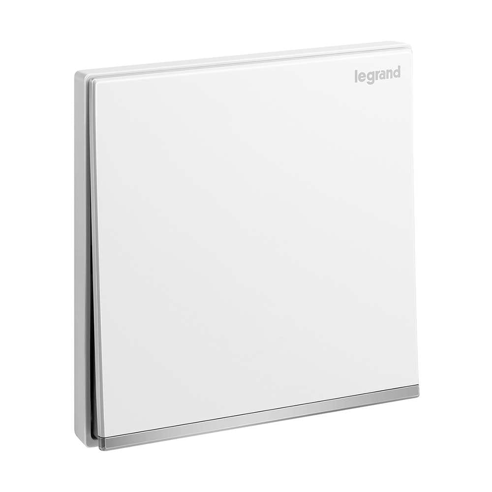 Legrand Galion Push Switch 10A, No Marking, Discreet Momentary Control, Suitable for Home & Office - White