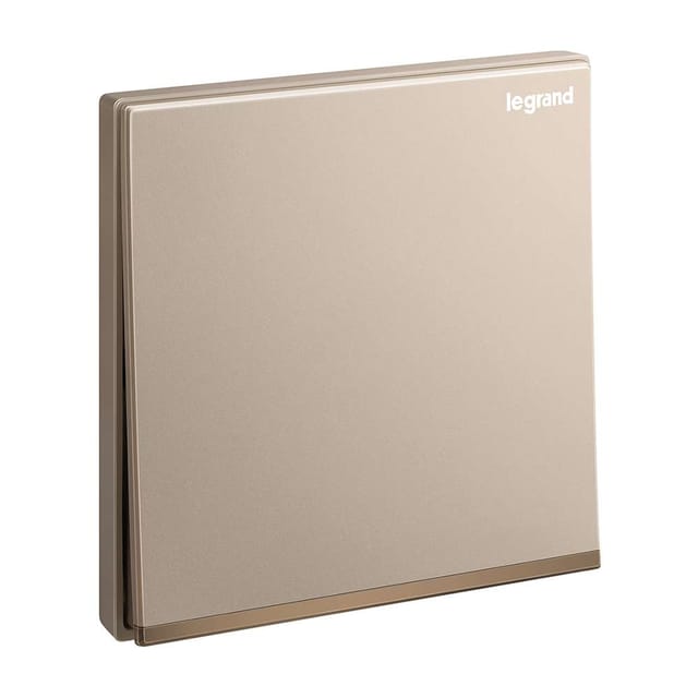Legrand Galion Push Switch 10A, No Marking, Discreet Momentary Control, Suitable for Home & Office - Rose Gold