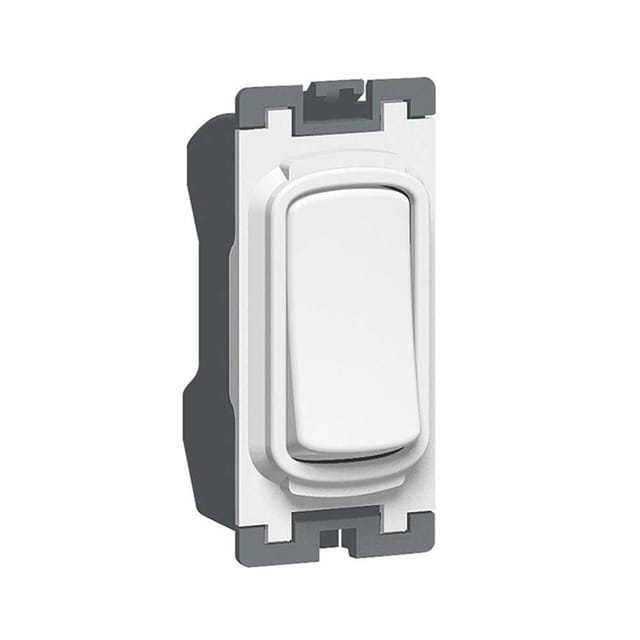 Legrand Synergy 20 AX Single Pole 2-Way Switch, Heavy-duty Two-Point Control, Suitable for Home & Office - White