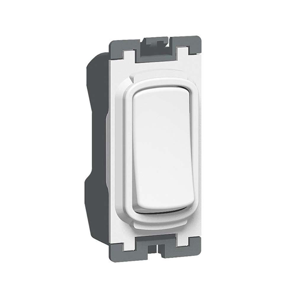 Legrand Synergy 20 AX Single Pole 2-Way Switch, Heavy-duty Two-Point Control, Suitable for Home & Office - White