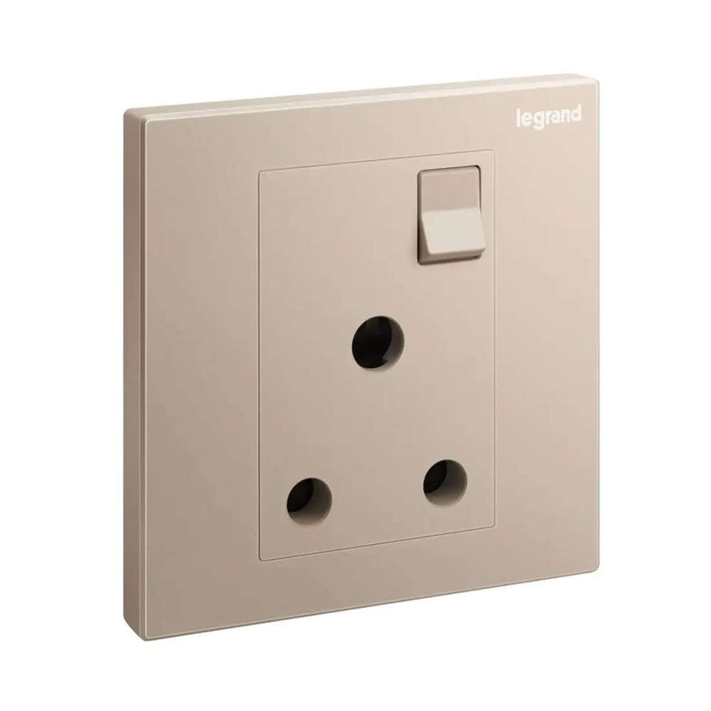 Legrand Galion 5A Switched Socket, Dedicated Low-Load Outlet, Suitable for Home & Office - Rose Gold