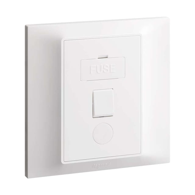 Legrand Belanko S 13A FCU Switched Socket with C/O, Isolated Appliance Spur, Suitable for Home & Office - White