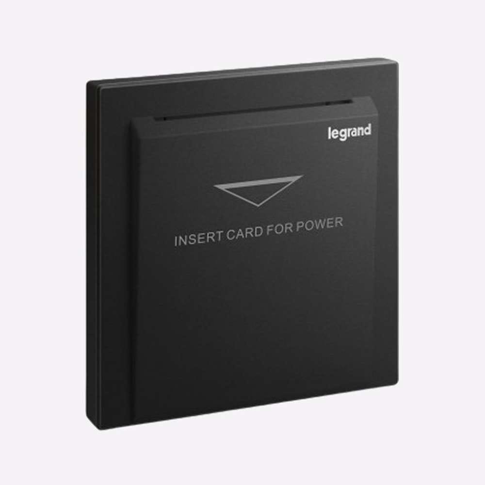 Legrand Galion Key Card Switch (RFID), Contactless Guest Energy Control, Suitable for Hotels & Guest Room - Black